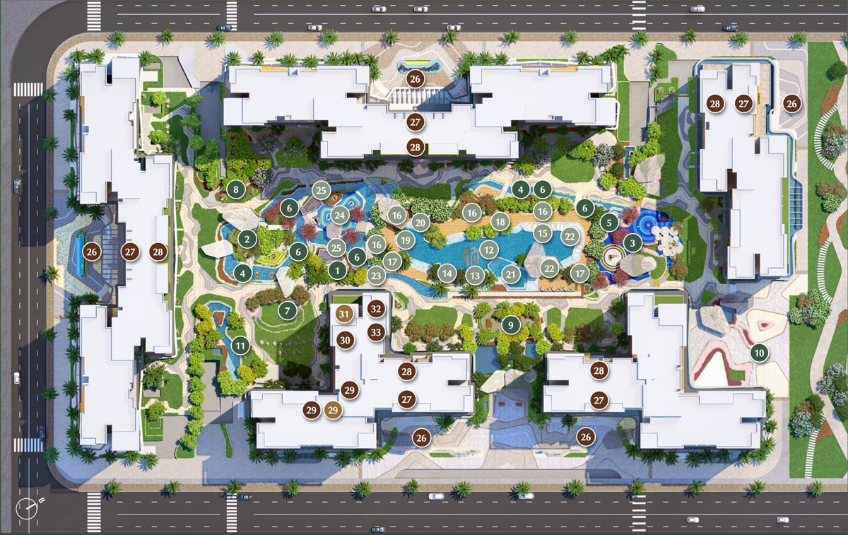 mặt bằng bố trí tiện ích LUMIÈRE Boulevard