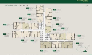 mặt bằng tầng 3-9 Lumierè Boulevard Toà B