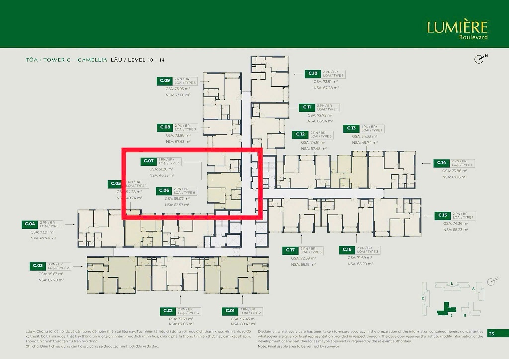 Bán Cắt Lỗ 1 Phòng ngủ Cộng Lumierè Boulevard